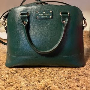 Green Kate Spade Sadie dome satchel